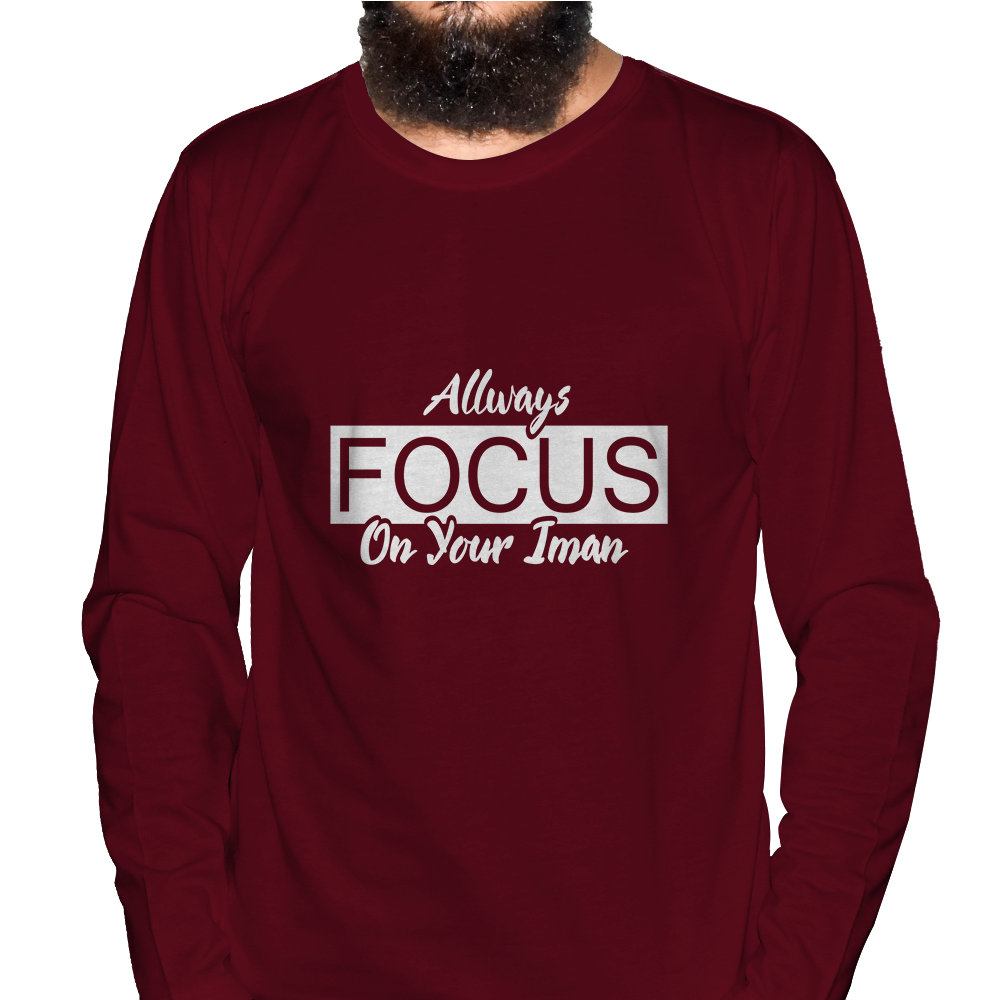 Focus On Your Iman Full Sleeve Islamic T-Shirt 