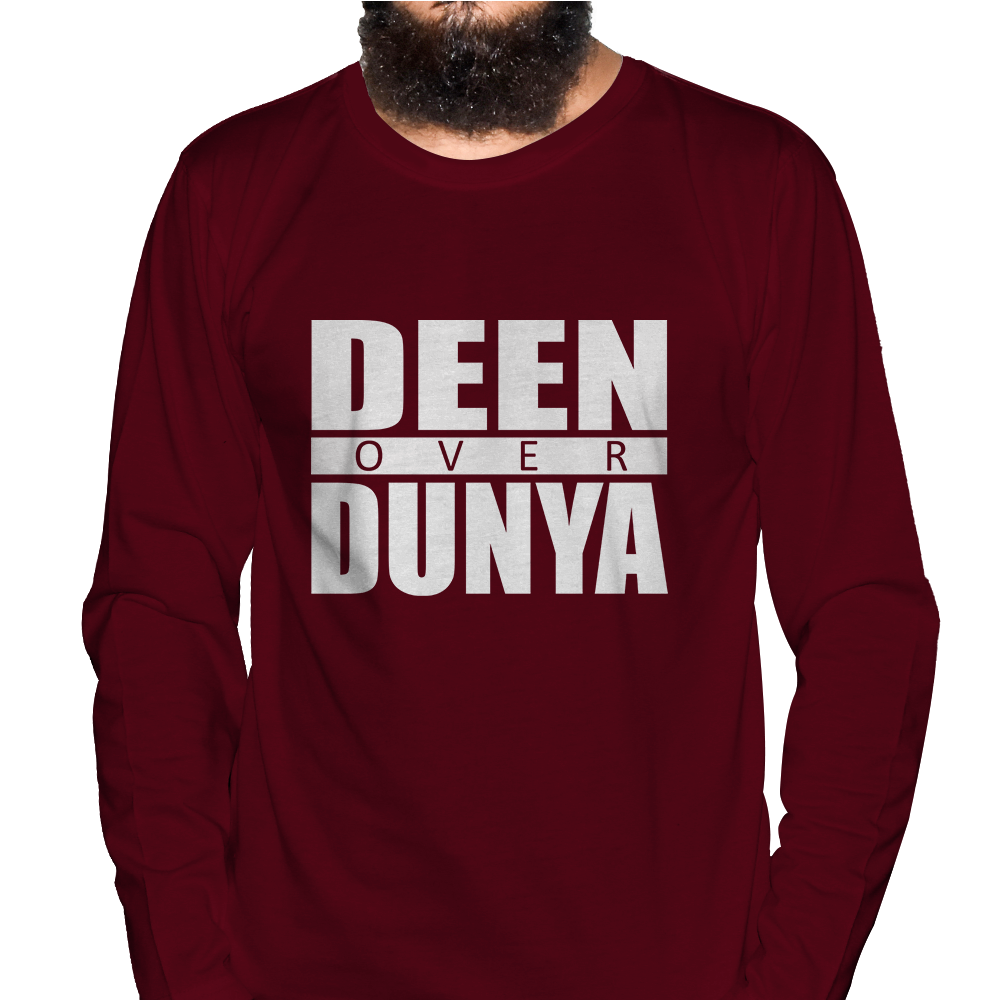 Deen Over Dunya Full Sleeve Islamic T-Shirt Price in USA