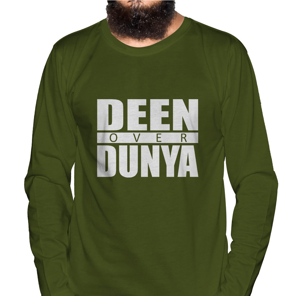 Deen Over Dunya Full Sleeve Islamic T-Shirt Price in USA