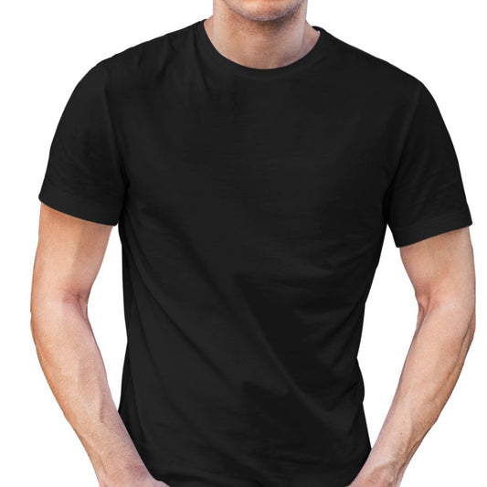 Plain Black Half Sleeves T-Shirt