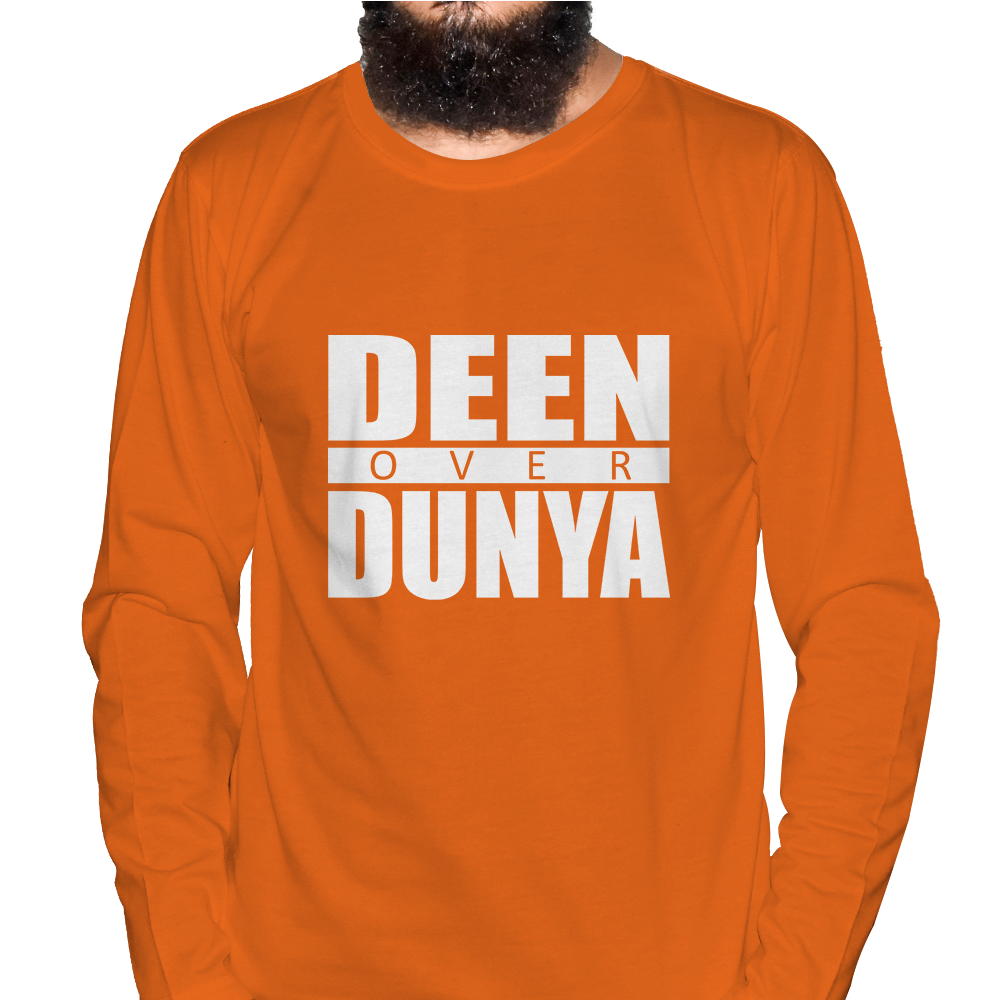 Deen Over Dunya Full Sleeve Islamic T-Shirt in USA