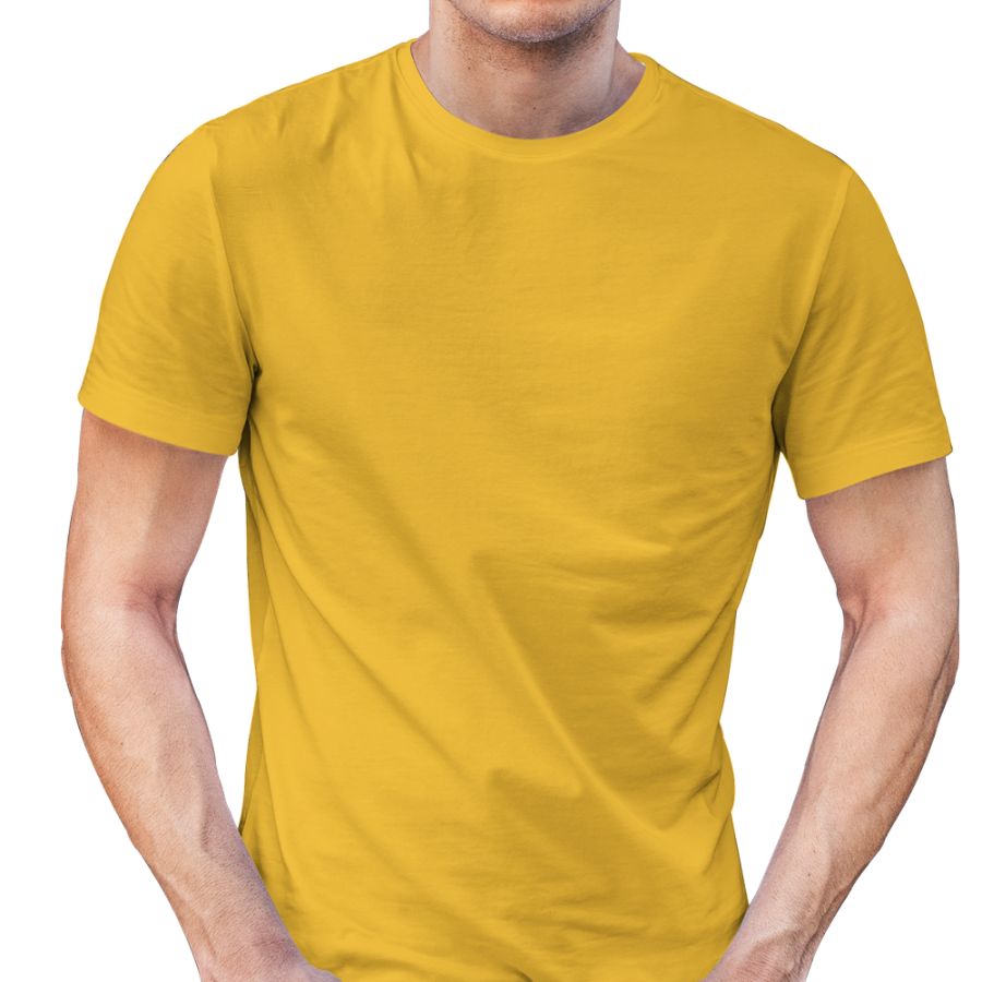 Plain Yellow Half Sleeves T-Shirt