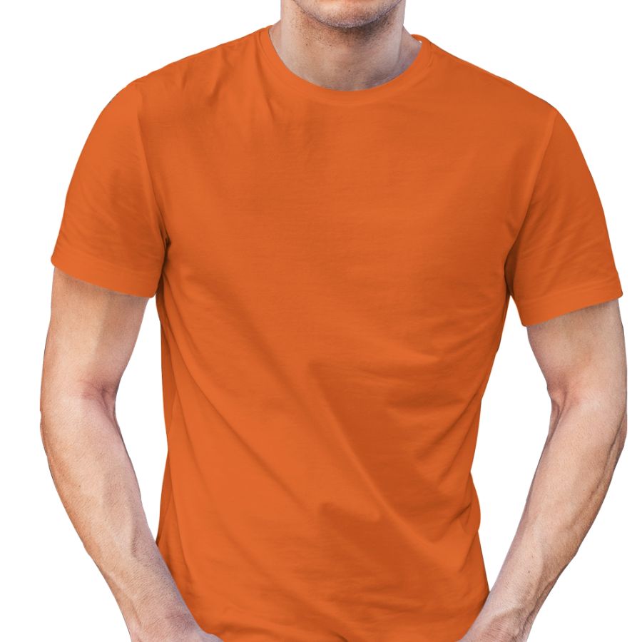 Plain Orange Half Sleeves T-Shirt