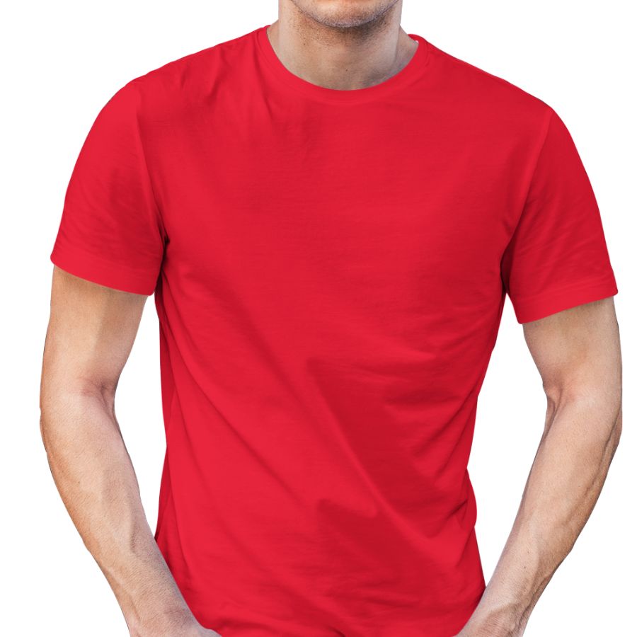 Plain Red Half Sleeves T-Shirt