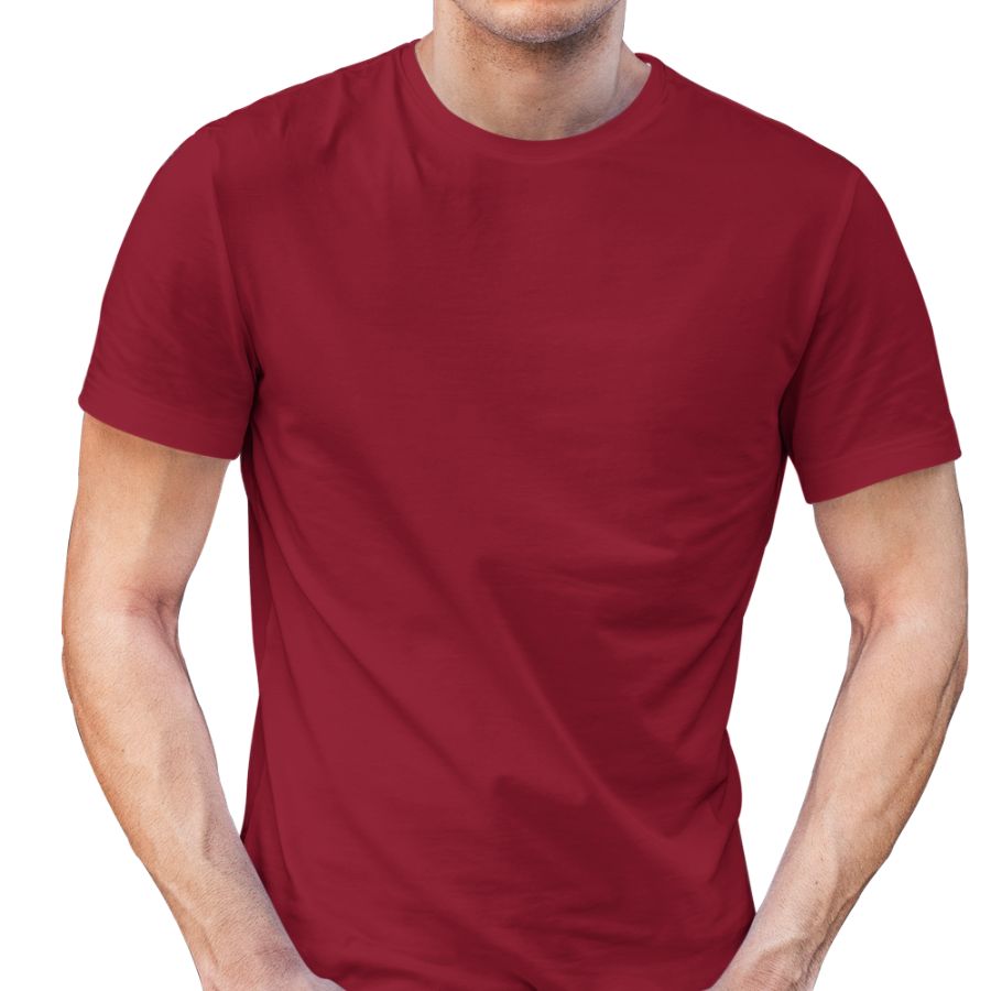 Plain Maroon Half Sleeves T-Shirt