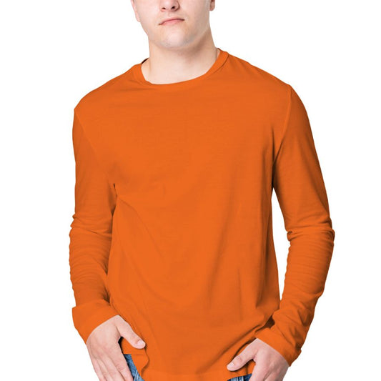 Plain Orange Full Sleeves T-Shirt