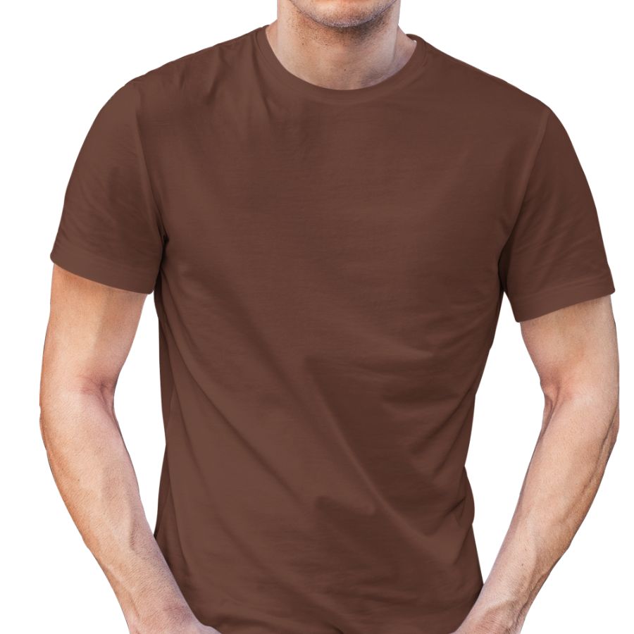 Plain Brown Half Sleeves T-Shirt