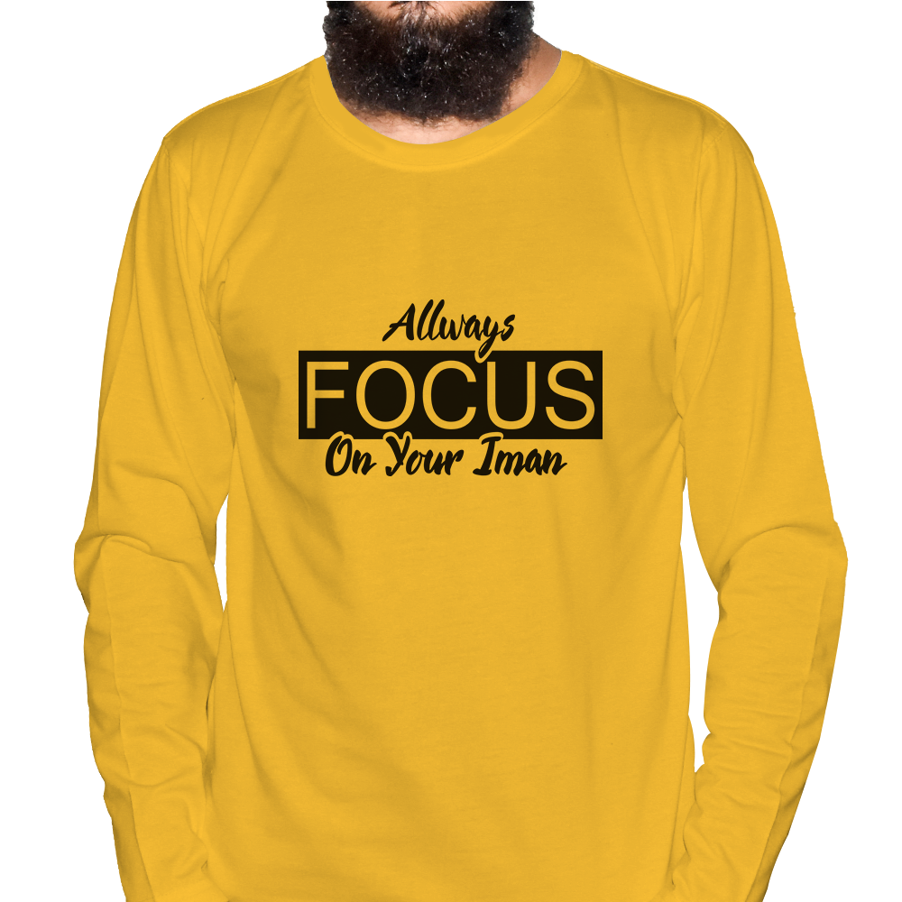 Focus On Your Iman Full Sleeve Islamic T-Shirt Price in USA