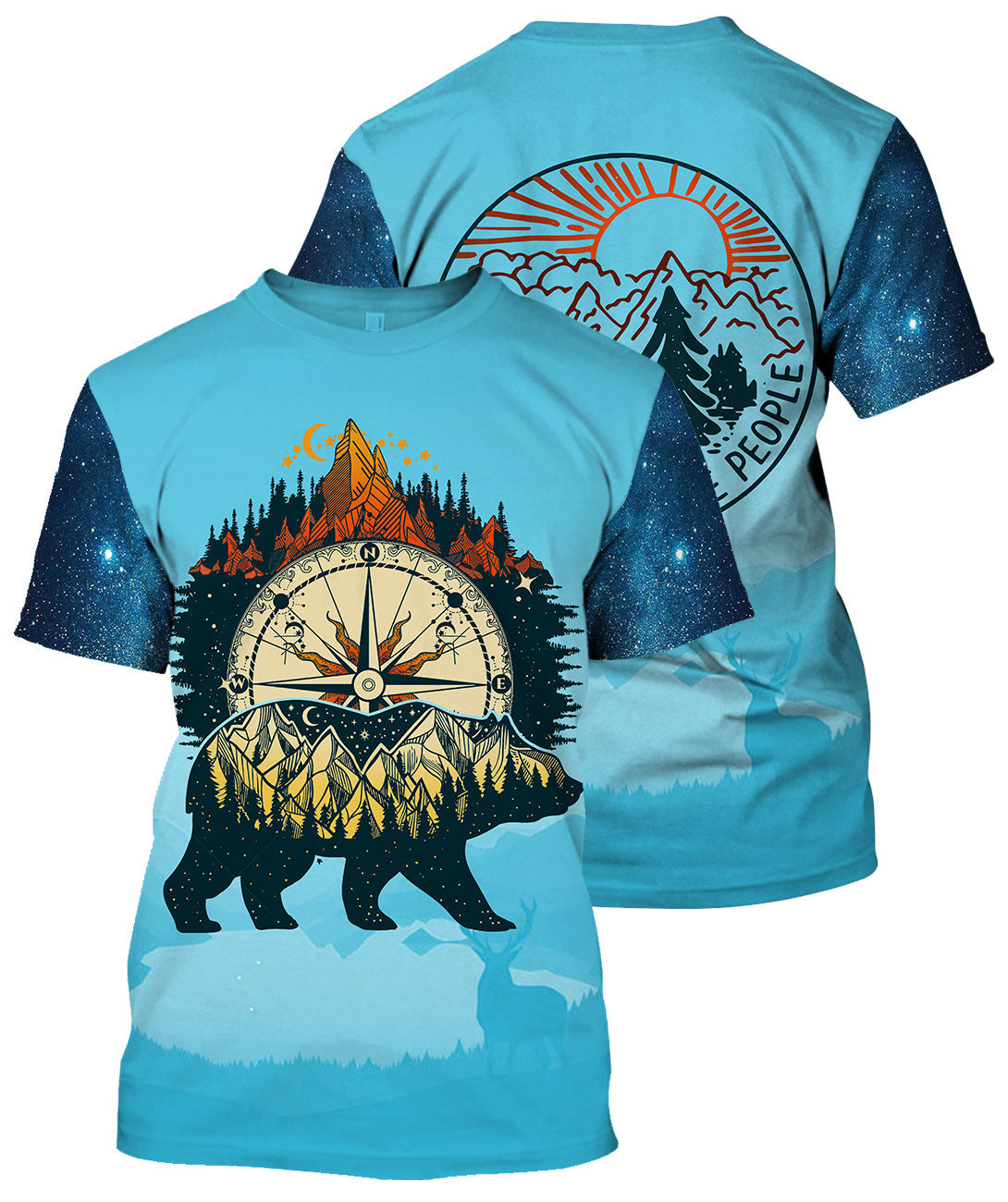 Klothek Bear Camping - 3D All Over Printed Shirt | Price in USA, Best Quality