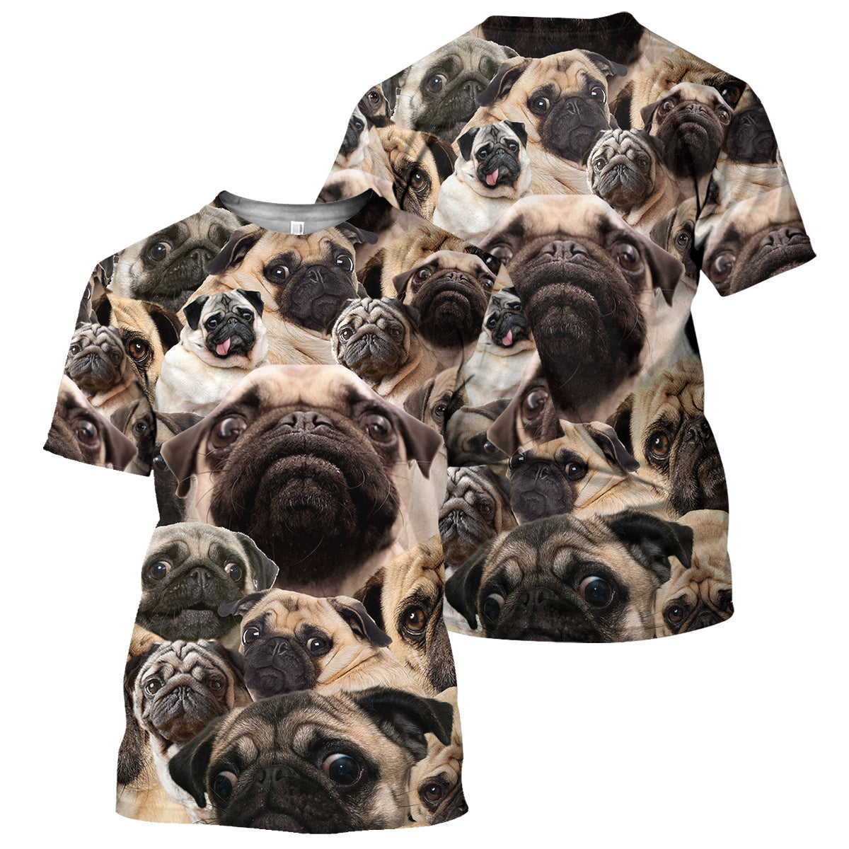 Klothek Pug - 3D All Over Printed Shirt | Price in USA, Best Quality