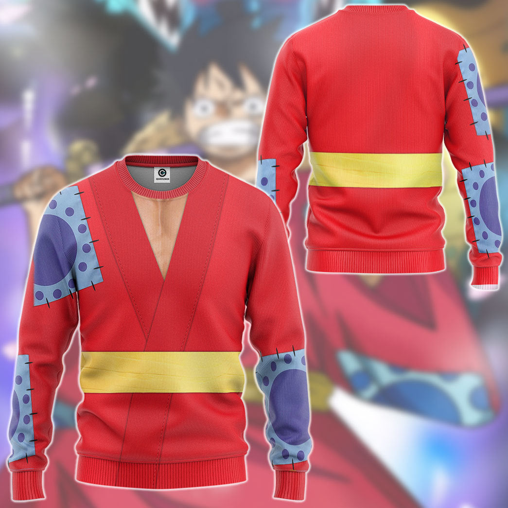 Klothek 3D One Piece Luffy The Wano Country Arc Custom Hoodie Tshir | Price in USA, Best Quality