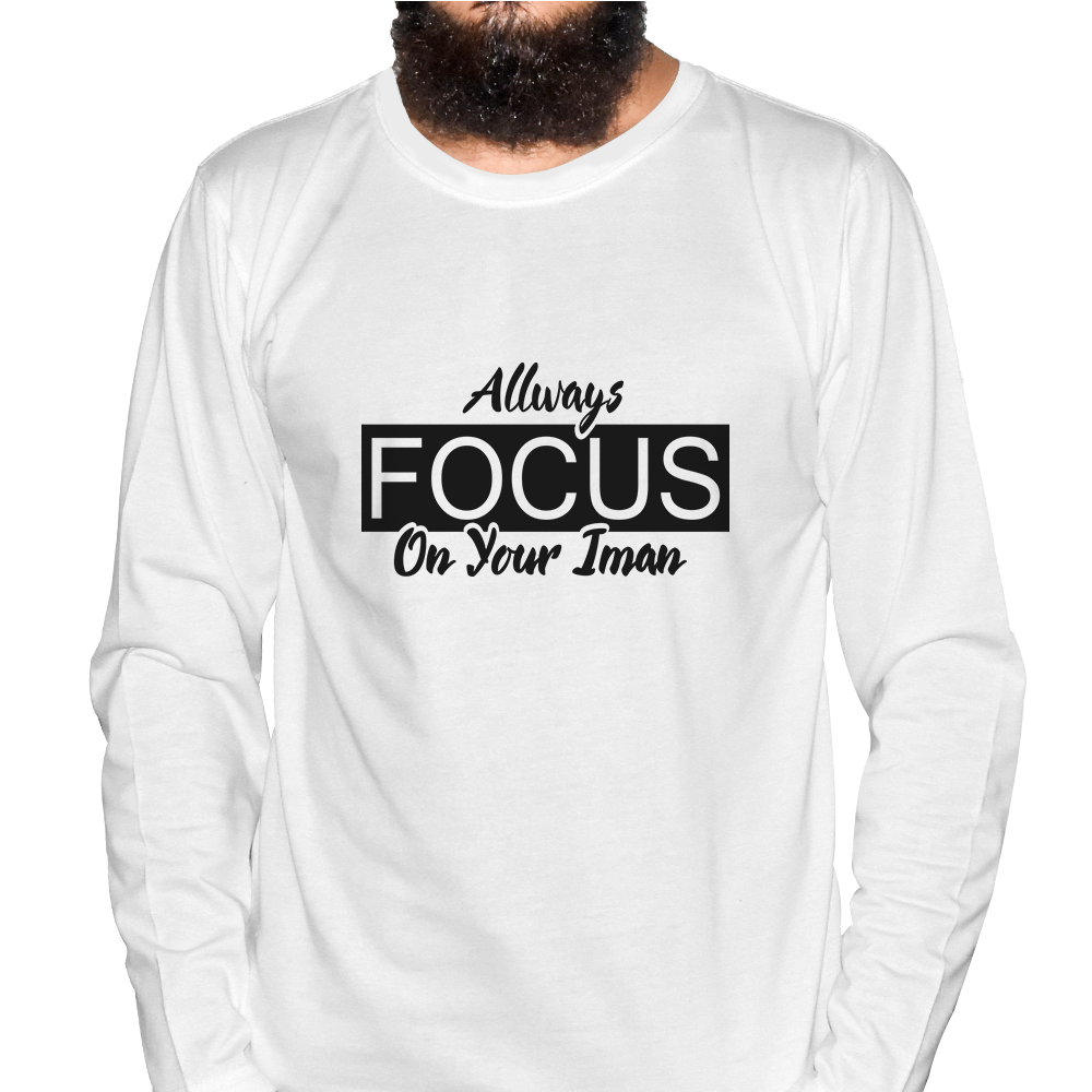 Focus On Your Iman Full Sleeve Islamic T-Shirt Price in USA