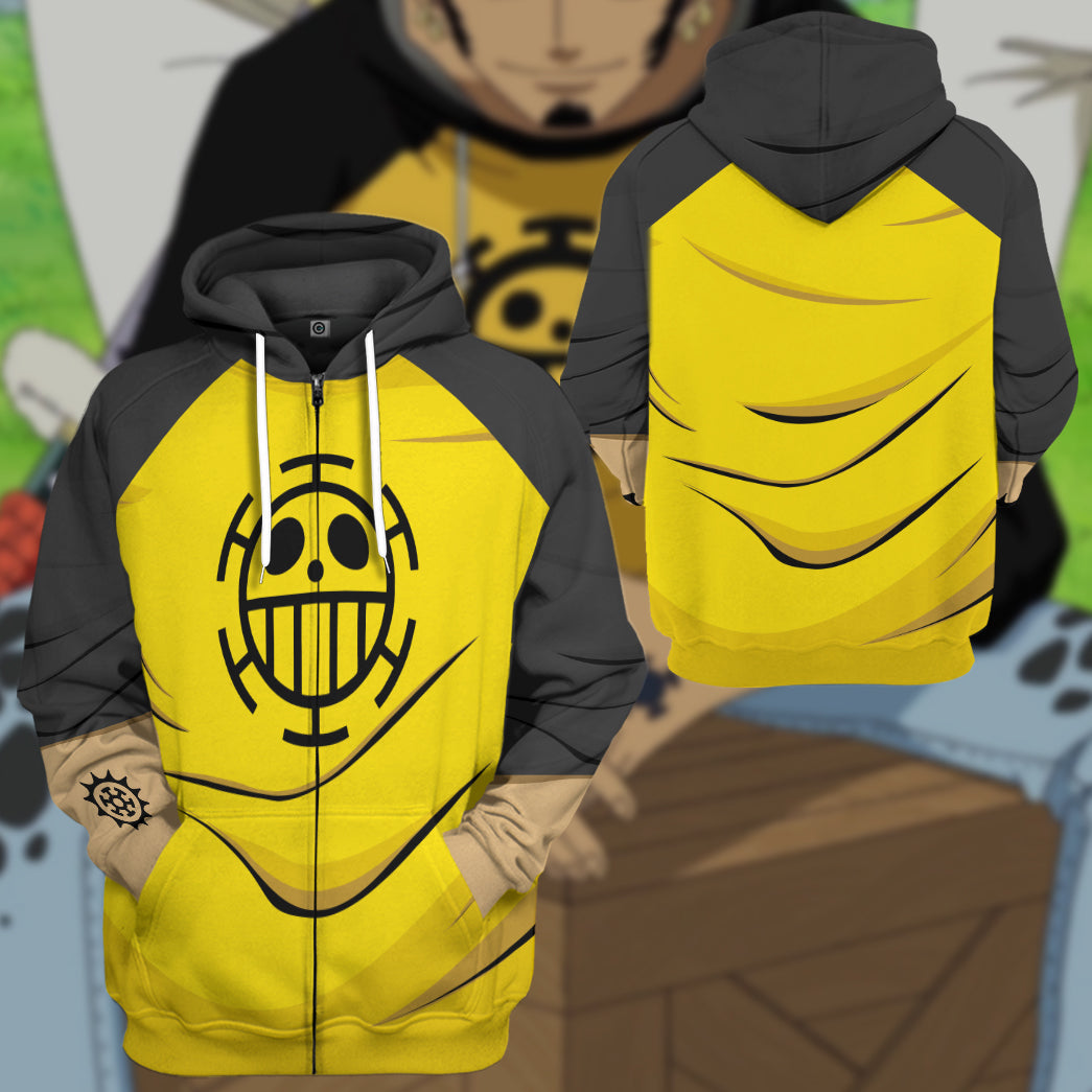 Klothek 3D One Piece Trafalgar DW ater Law Custom Hoodie Tshirt App | Price in USA, Best Quality