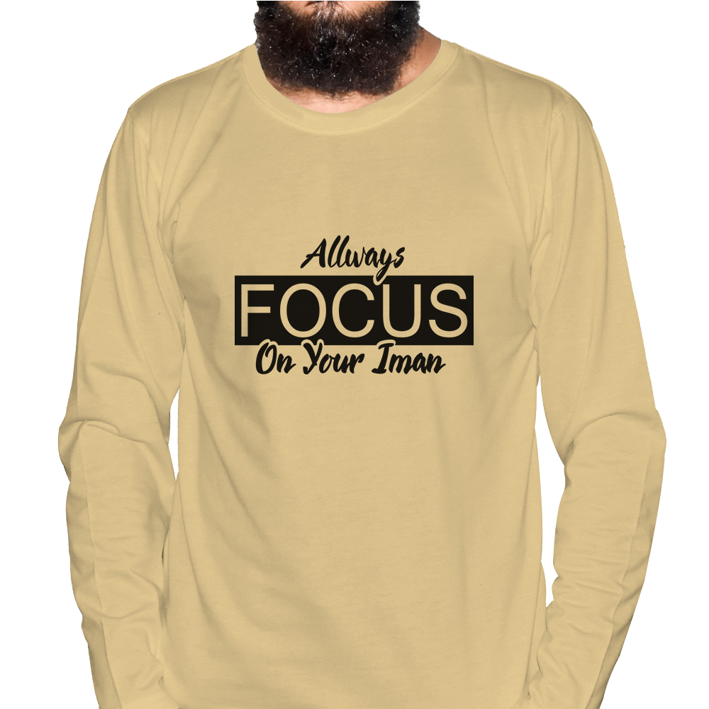 Focus On Your Iman Full Sleeve Islamic T-Shirt Price in USA