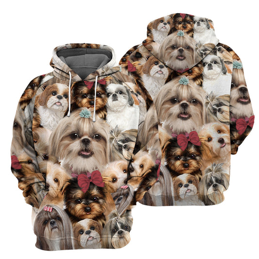 Klothek Shih Tzu Dog- 3D All Over Printed Shirt | Price in USA, Best Quality