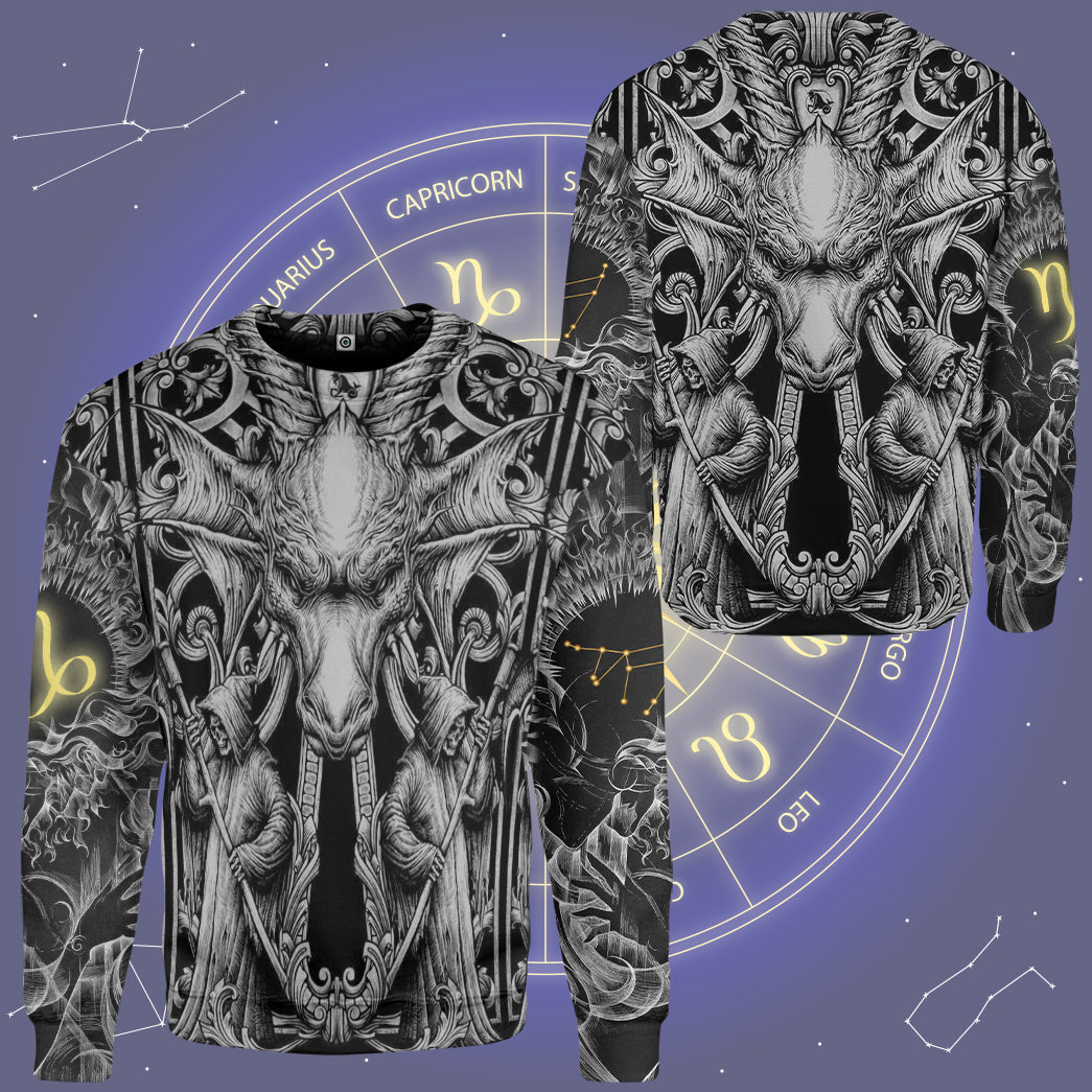 Klothek 3D The Dark Side of Capricorn Custom Tshirt Hoodie Apparel | Price in USA, Best Quality