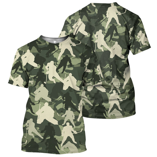 Klothek Hockey Camo - 3D All Over Printed Shirt | Price in USA, Best Quality