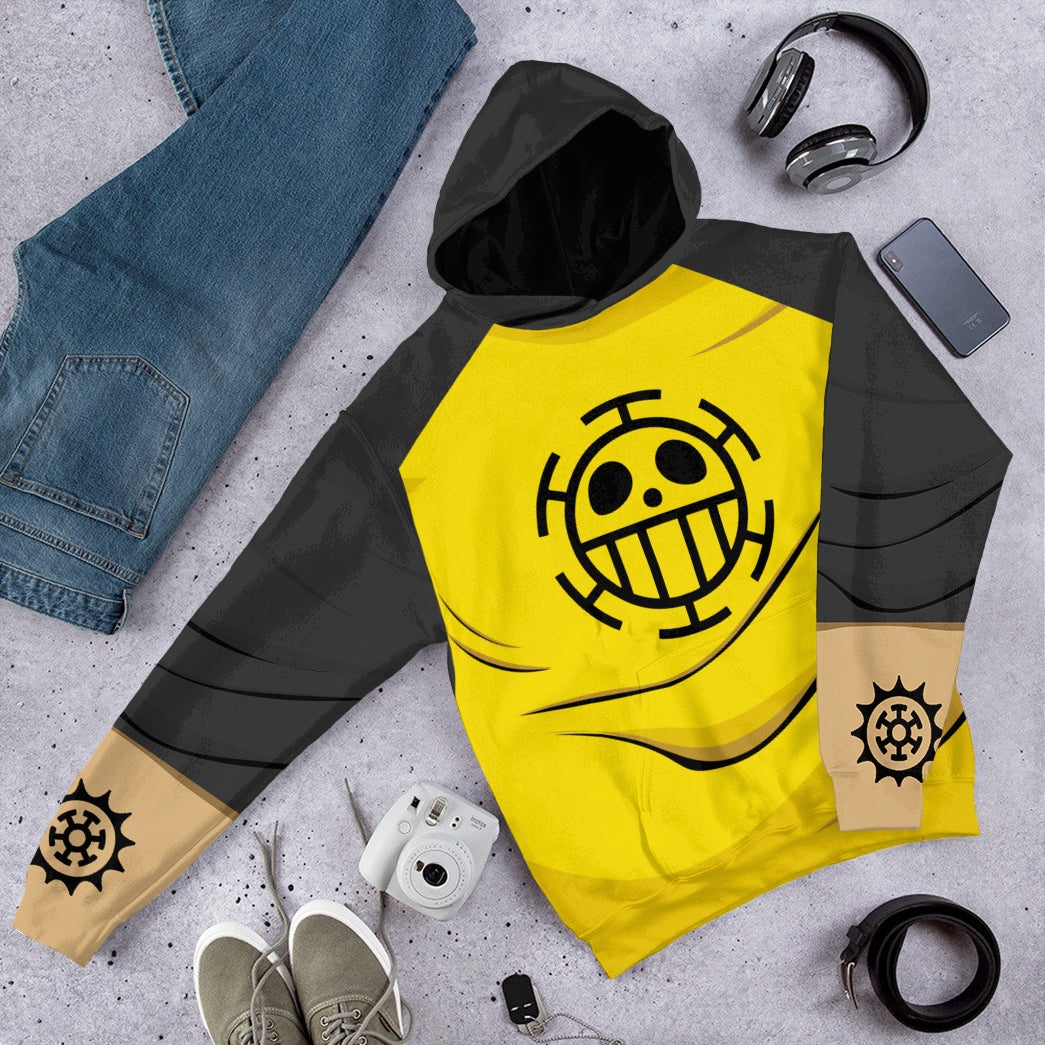 Klothek 3D One Piece Trafalgar DW ater Law Custom Hoodie Tshirt App | Price in USA, Best Quality