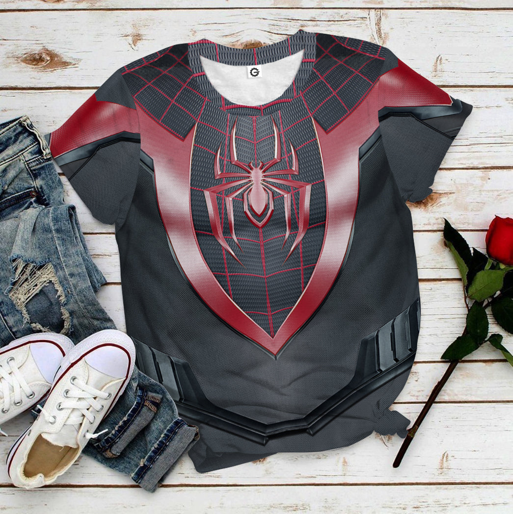 Klothek 3D Spiderman Miles Morales Custom Tshirt Hoodie Apparel | Price in USA, Best Quality