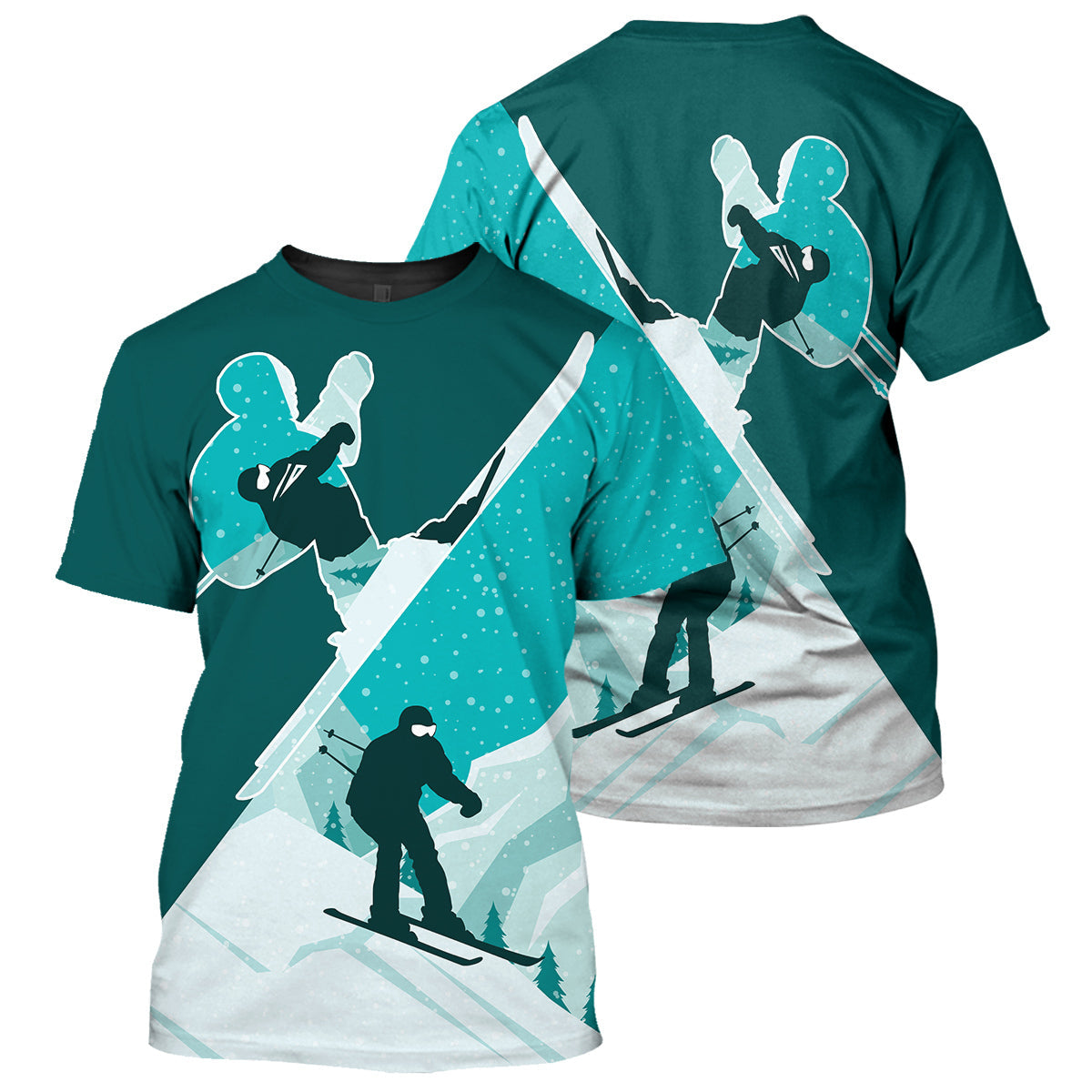 Klothek Skiing - 3D All Over Printed Shirt | Price in USA, Best Quality