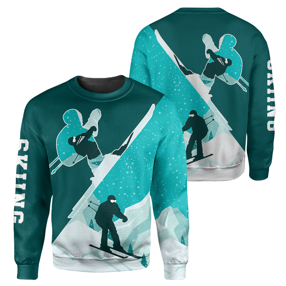 Klothek Skiing - 3D All Over Printed Shirt | Price in USA, Best Quality