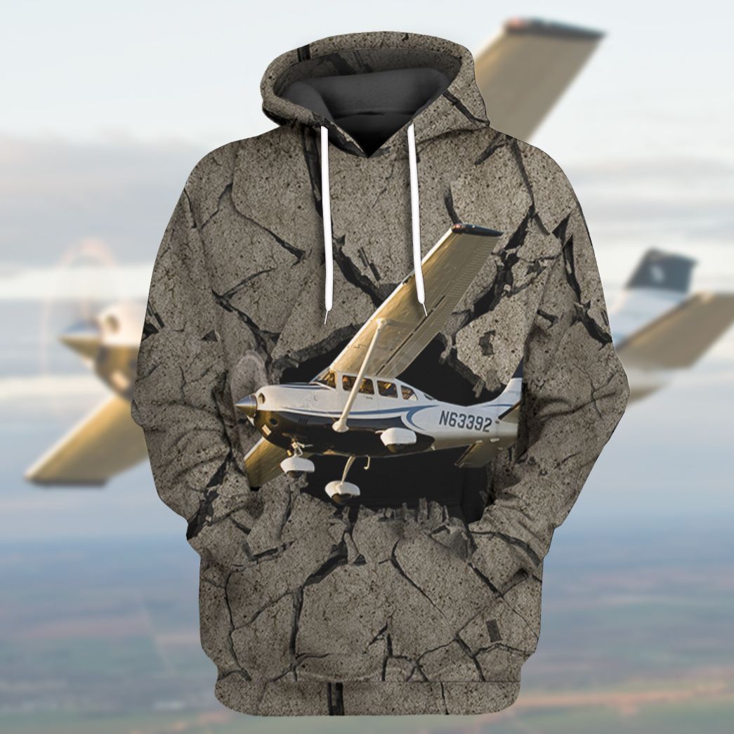 Gearhuman 3D Cessna Flying Through Tshirt Hoodie Apparel | Price in USA, Best Quality