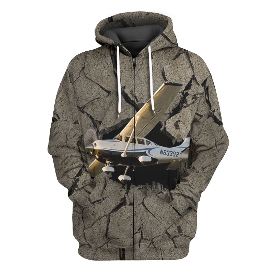 Gearhuman 3D Cessna Flying Through Tshirt Hoodie Apparel | Price in USA, Best Quality