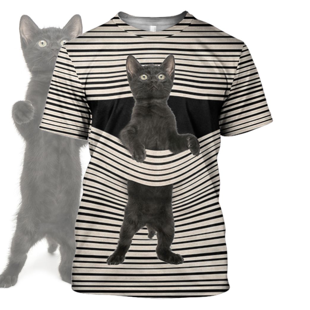 Gearhuman 3D Black Cat Tshirt Hoodie Apparel | Price in USA, Best Quality