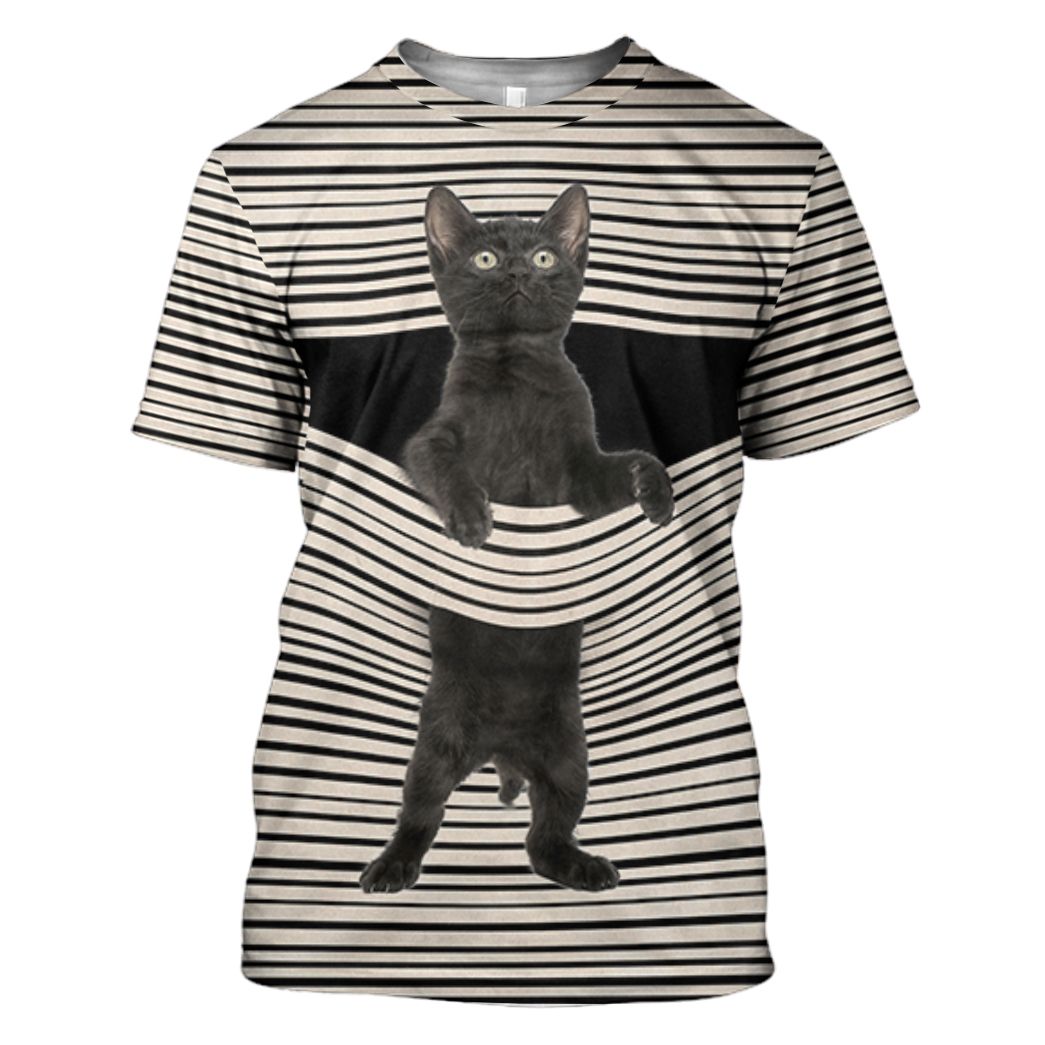 Gearhuman 3D Black Cat Tshirt Hoodie Apparel | Price in USA, Best Quality