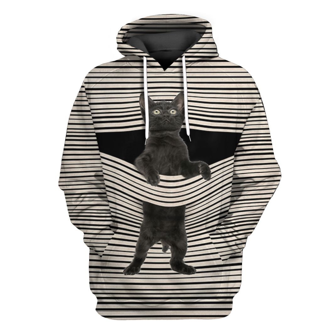 Gearhuman 3D Black Cat Tshirt Hoodie Apparel | Price in USA, Best Quality