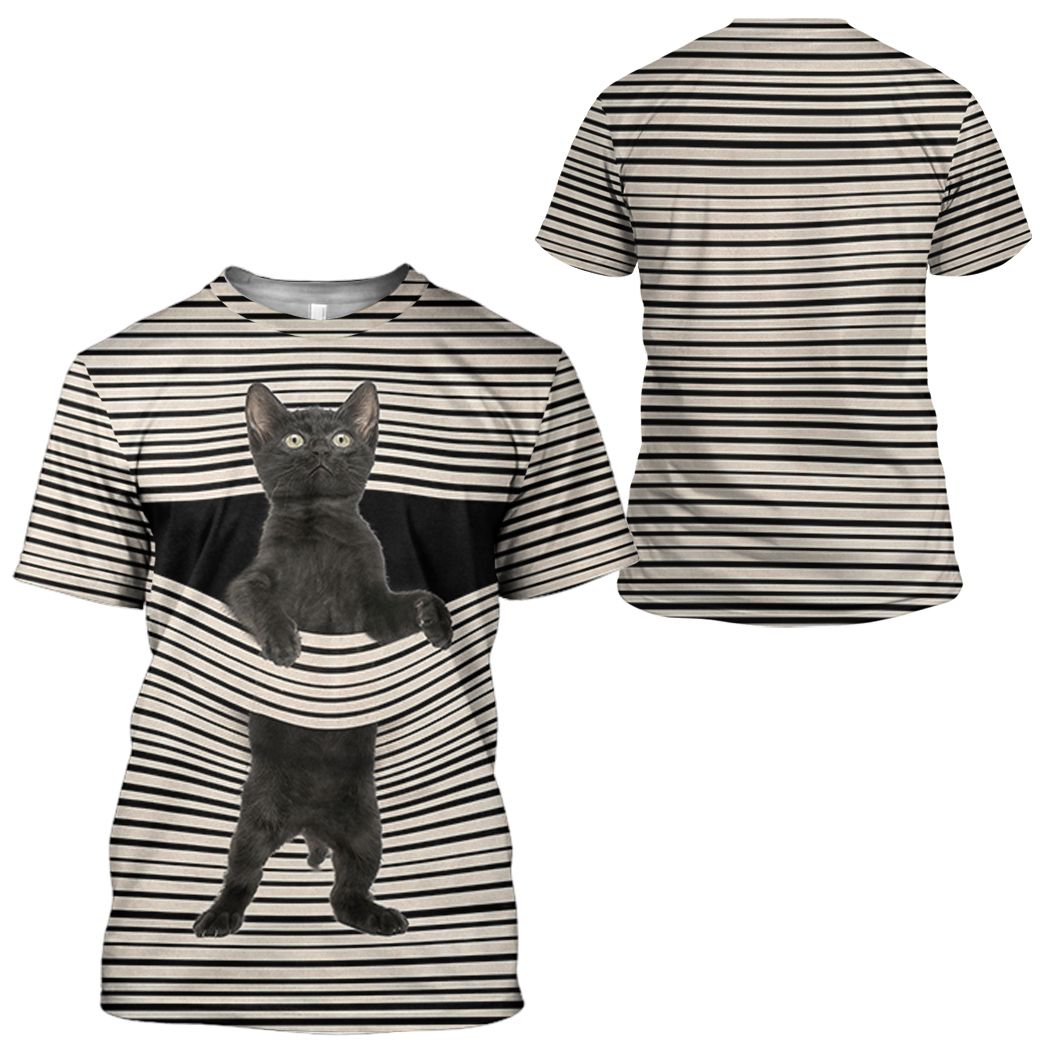 Gearhuman 3D Black Cat Tshirt Hoodie Apparel | Price in USA, Best Quality