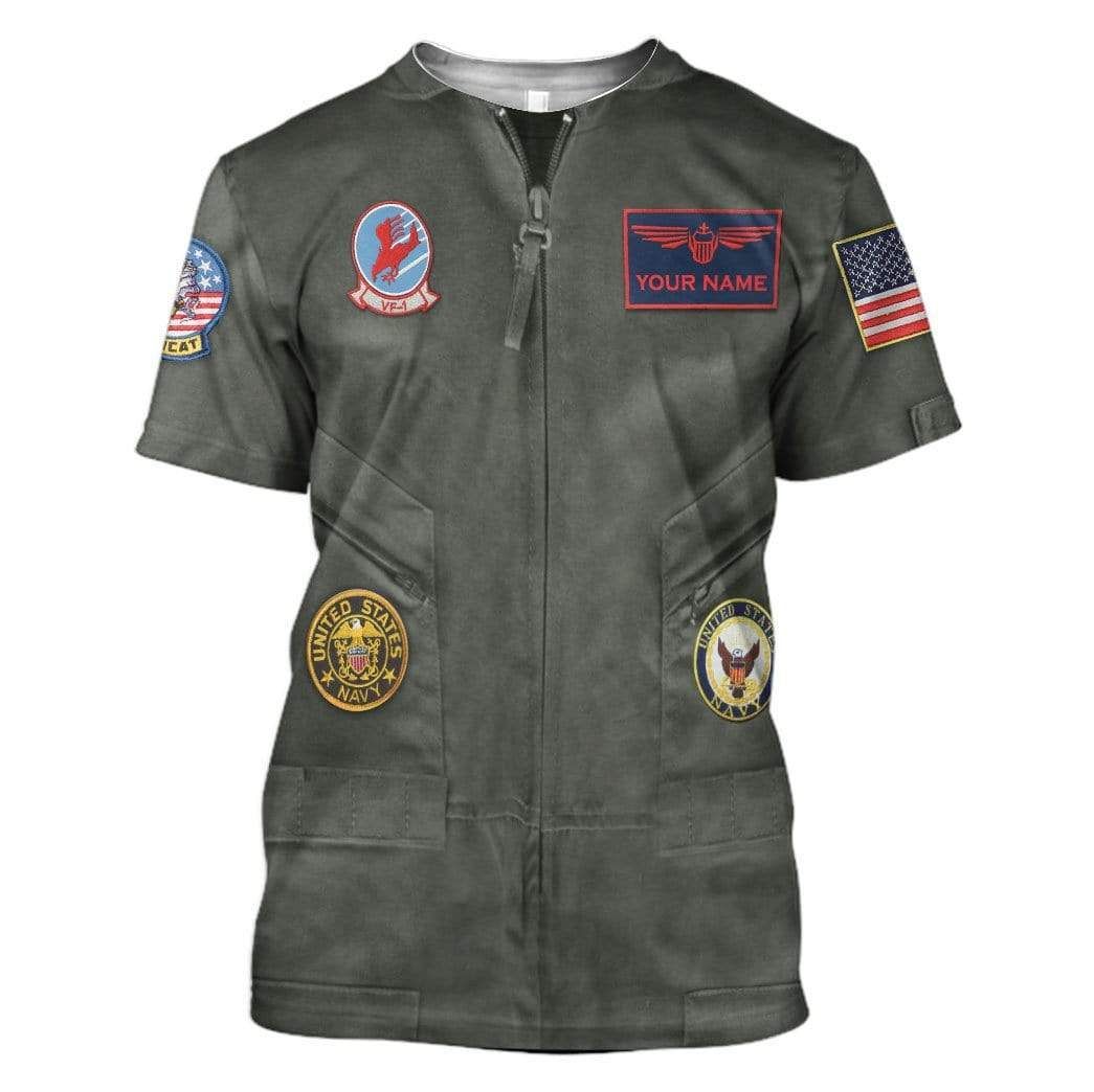 Klothek Cosplay Top Gun Pete Maverick Mitchell Custom Name T-Shirts | Price in USA, Best Quality