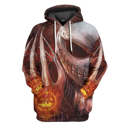 Klothek 3D Jack Skellington Pumpkin Halloween Custom Hoodie Apparel | Price in USA, Best Quality