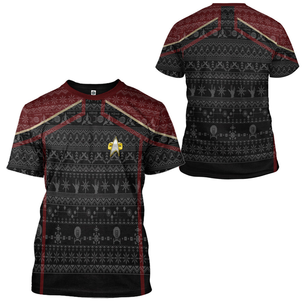 Klothek 3D S.T Picard 2020 Red Ugly Christmas Custom Hoodie Tshirt | Price in USA, Best Quality