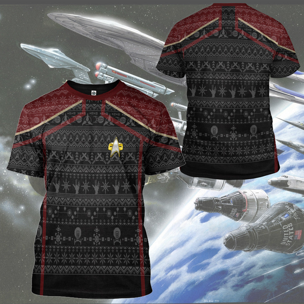 Klothek 3D S.T Picard 2020 Red Ugly Christmas Custom Hoodie Tshirt | Price in USA, Best Quality