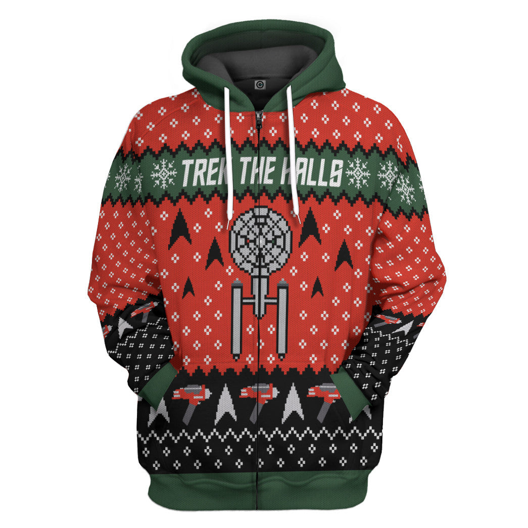 Klothek 3D S.T Trek The Halls Christmas Edition Custom Hoodie Tshir | Price in USA, Best Quality