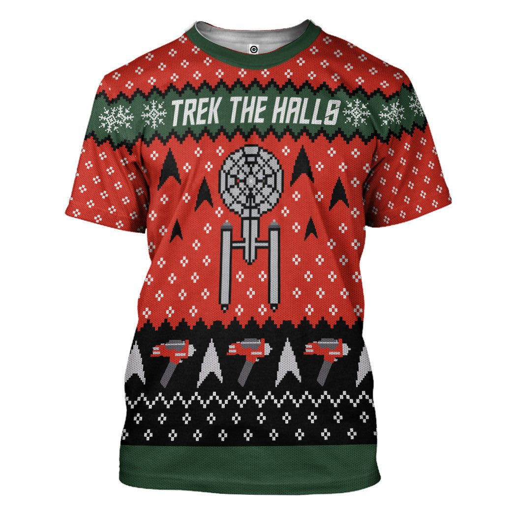 Klothek 3D S.T Trek The Halls Christmas Edition Custom Hoodie Tshir | Price in USA, Best Quality