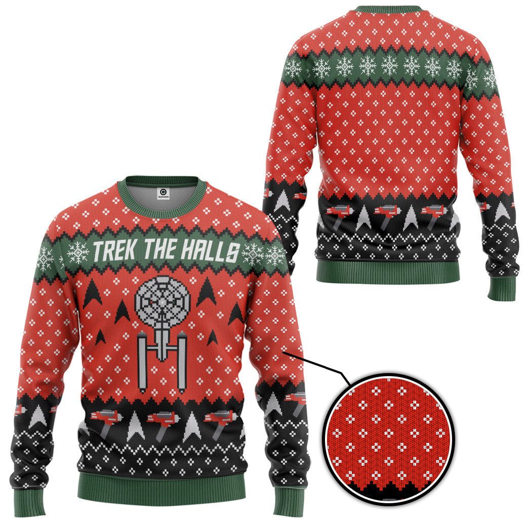 Klothek 3D S.T Trek The Halls Christmas Edition Custom Hoodie Tshir | Price in USA, Best Quality