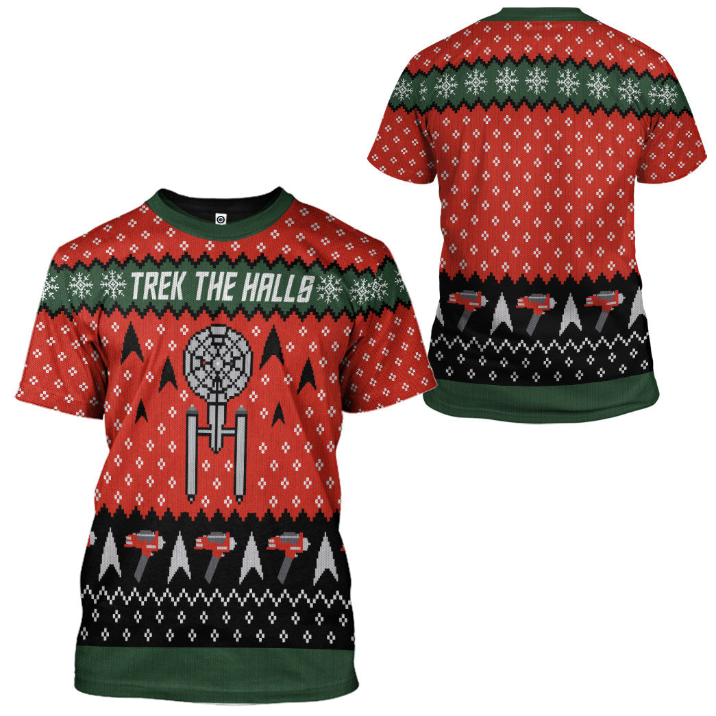 Klothek 3D S.T Trek The Halls Christmas Edition Custom Hoodie Tshir | Price in USA, Best Quality