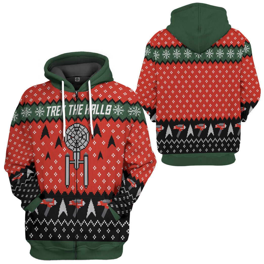 Klothek 3D S.T Trek The Halls Christmas Edition Custom Hoodie Tshir | Price in USA, Best Quality