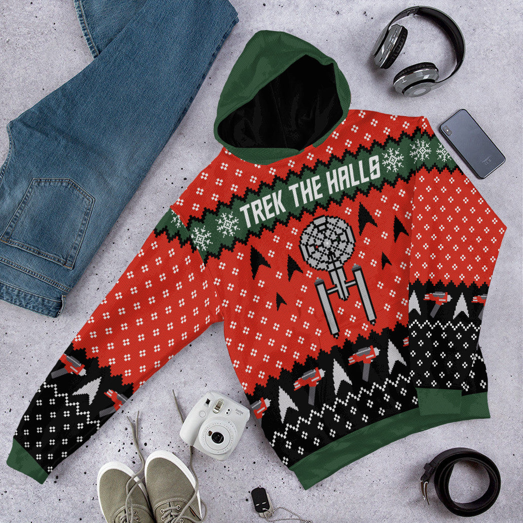 Klothek 3D S.T Trek The Halls Christmas Edition Custom Hoodie Tshir | Price in USA, Best Quality