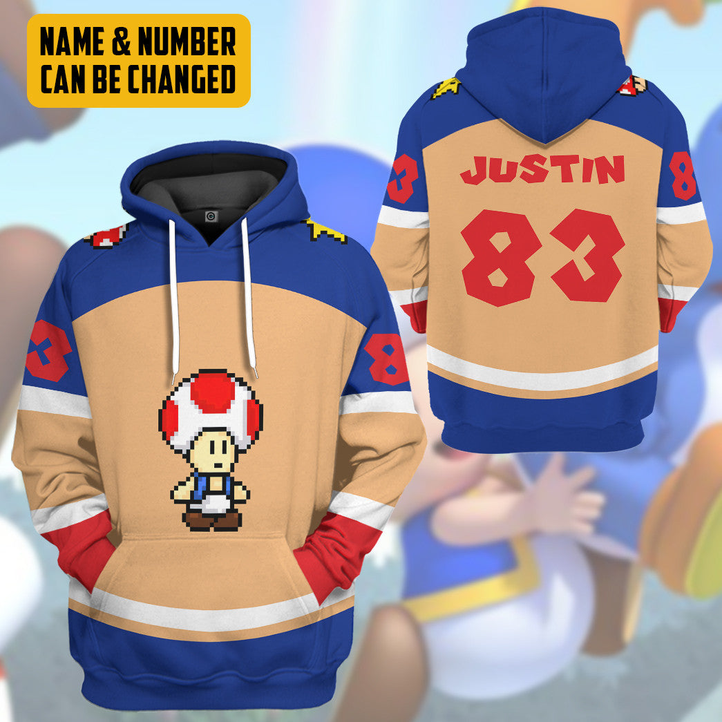 Klothek 3D Toad Sports Custom Name Custom Number Hoodie Tshirt Appa | Price in USA, Best Quality