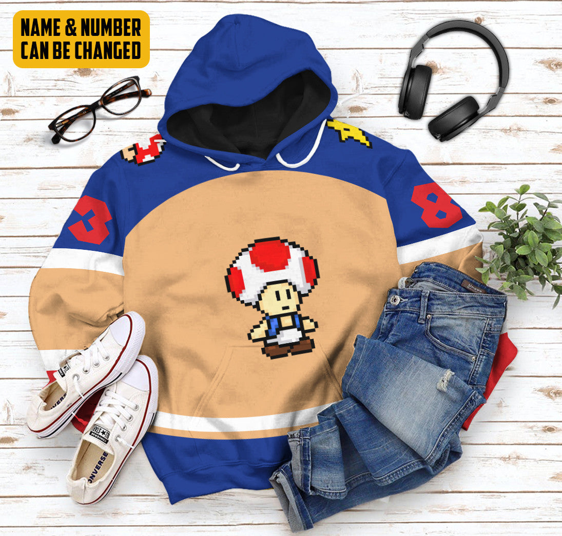 Klothek 3D Toad Sports Custom Name Custom Number Hoodie Tshirt Appa | Price in USA, Best Quality