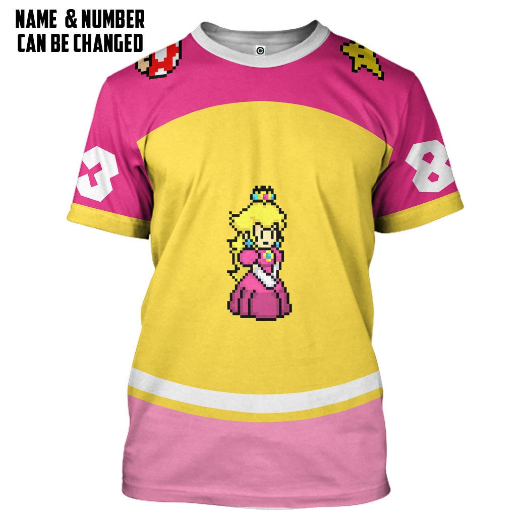 Klothek 3D Princess Peach Sports Custom Name Custom Number Hoodie T | Price in USA, Best Quality