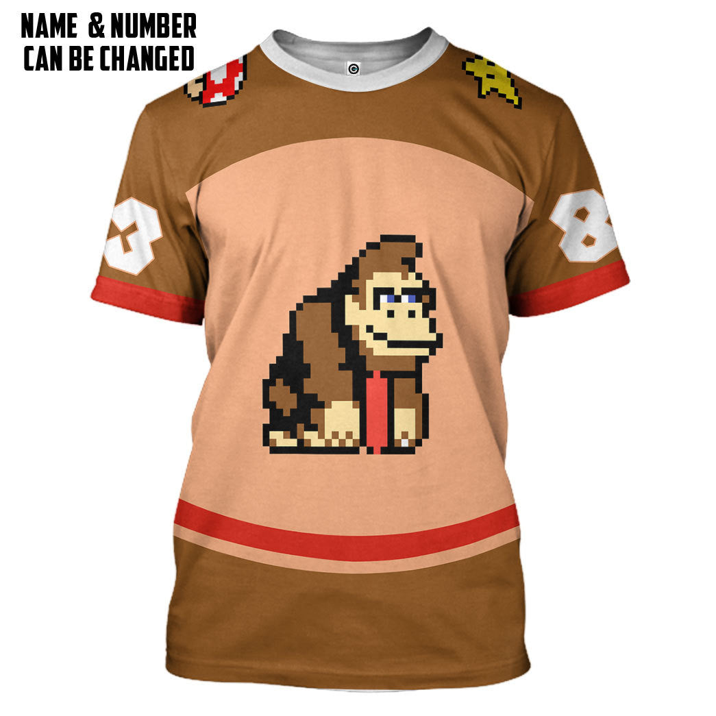 Klothek 3D Donkey Kong Sports Custom Name Custom Number Hoodie Tshi | Price in USA, Best Quality