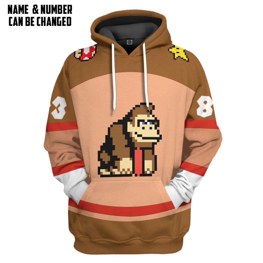 Klothek 3D Donkey Kong Sports Custom Name Custom Number Hoodie Tshi | Price in USA, Best Quality