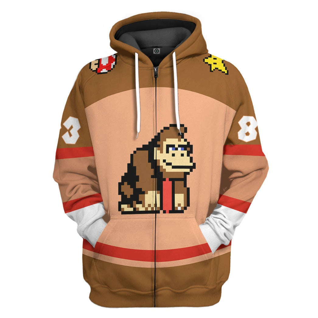 Klothek 3D Donkey Kong Sports Custom Name Custom Number Hoodie Tshi | Price in USA, Best Quality