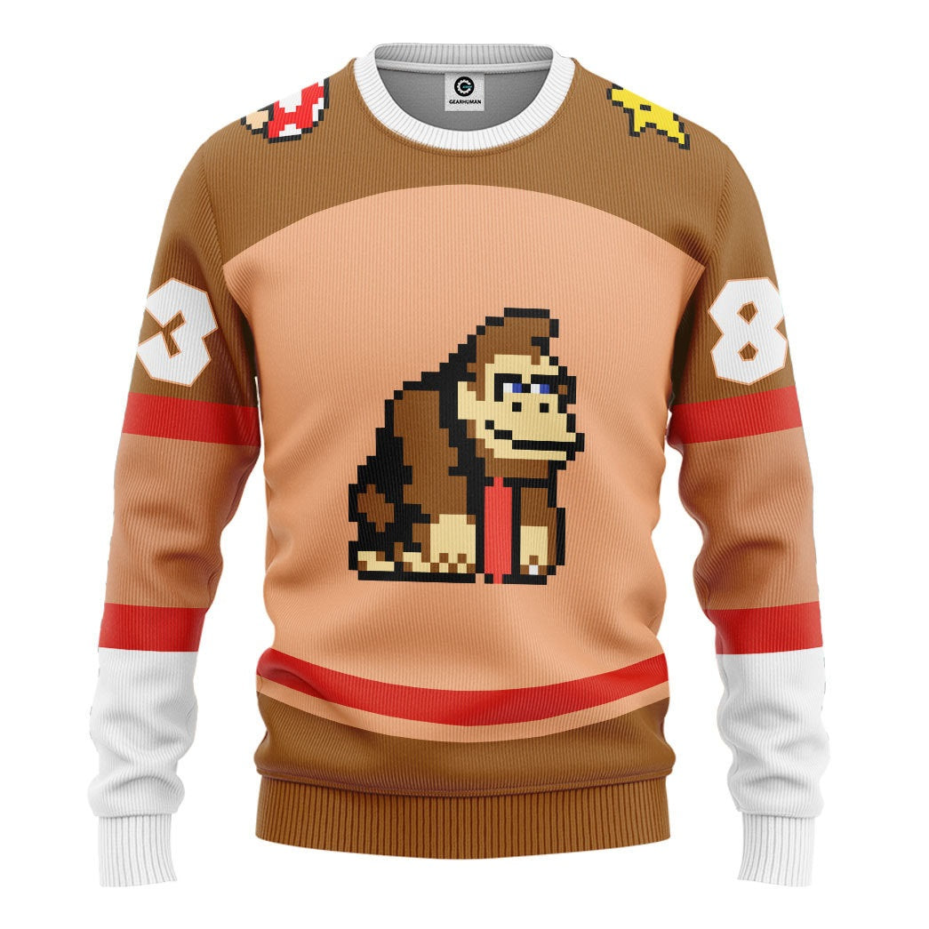 Klothek 3D Donkey Kong Sports Custom Name Custom Number Hoodie Tshi | Price in USA, Best Quality