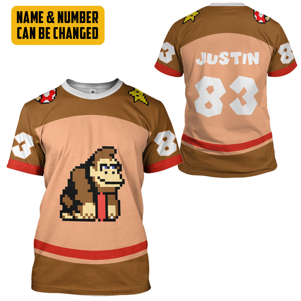 Klothek 3D Donkey Kong Sports Custom Name Custom Number Hoodie Tshi | Price in USA, Best Quality