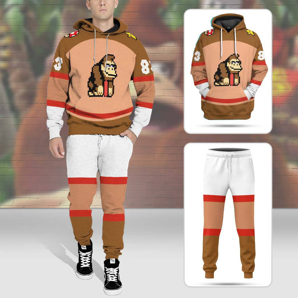 Klothek 3D Donkey Kong Sports Custom Name Custom Number Hoodie Tshi | Price in USA, Best Quality